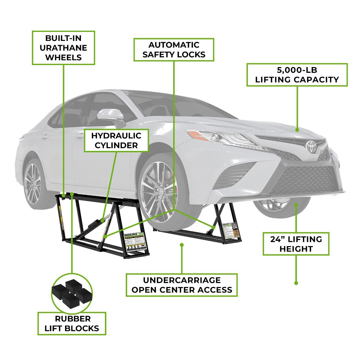 QUICKJACK 5000TL 5,000 LB. CAPACITY PORTABLE CAR LIFT