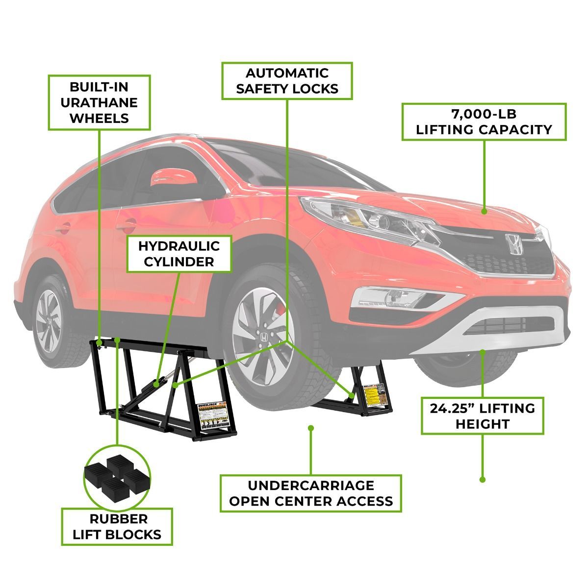 QUICKJACK 7000TL 7,000 LB. CAPACITY PORTABLE CAR LIFT