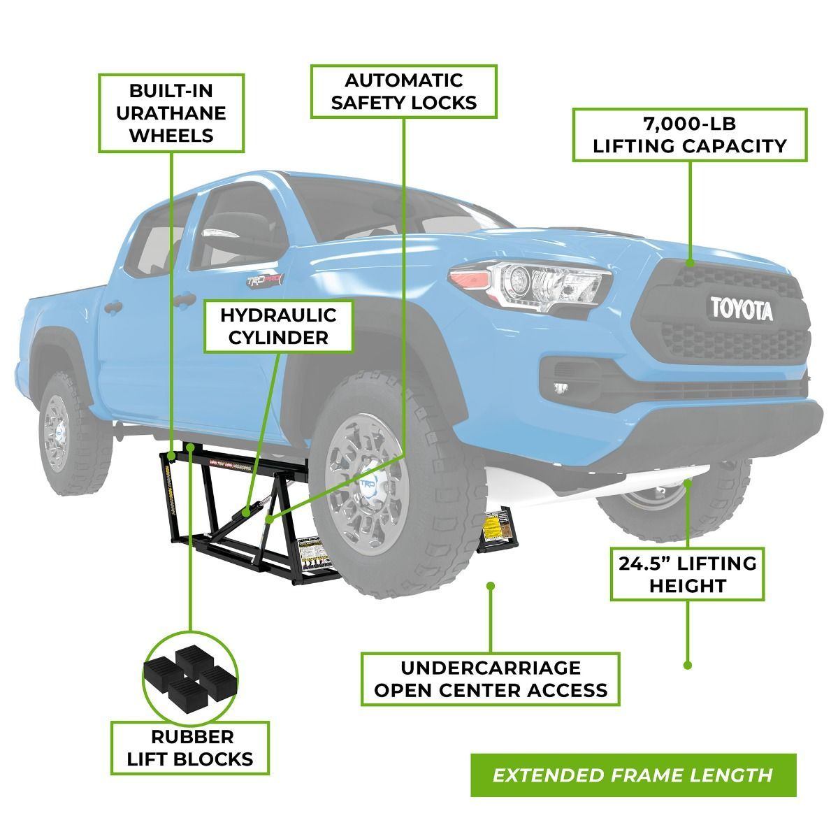 QuickJack 7000TLX Extended Portable Car Lift