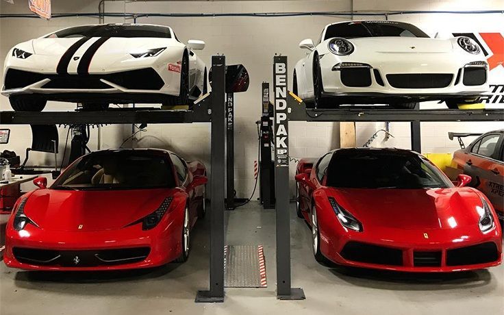 BENDPAK HD-7P 7,000-LB. CAPACITY ALI CERTIFIED SHORT RUNWAYS EXTRA-TALL CAR LIFT